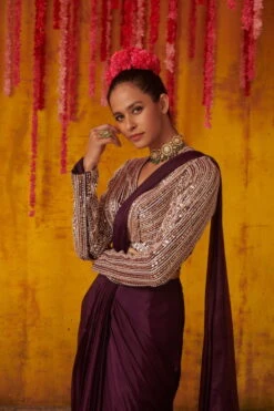 Purple Saree 13 Purple Saree -Lillys Clothing Shop PPC S 854 4 scaled 600x900 1