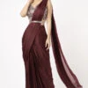 Wine Pre Draped Saree -Lillys Clothing Shop PPC S 861 1 600x900 1