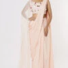 Blush Saree With Embroidered Blouse