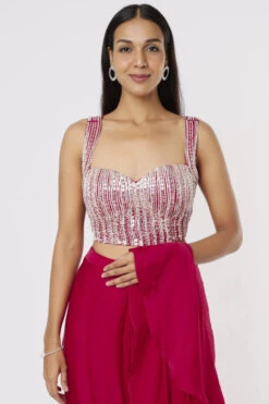 Hot Pink Ruffle Saree 7 Hot Pink Ruffle Saree -Lillys Clothing Shop PPC S 897 3 600x900 1