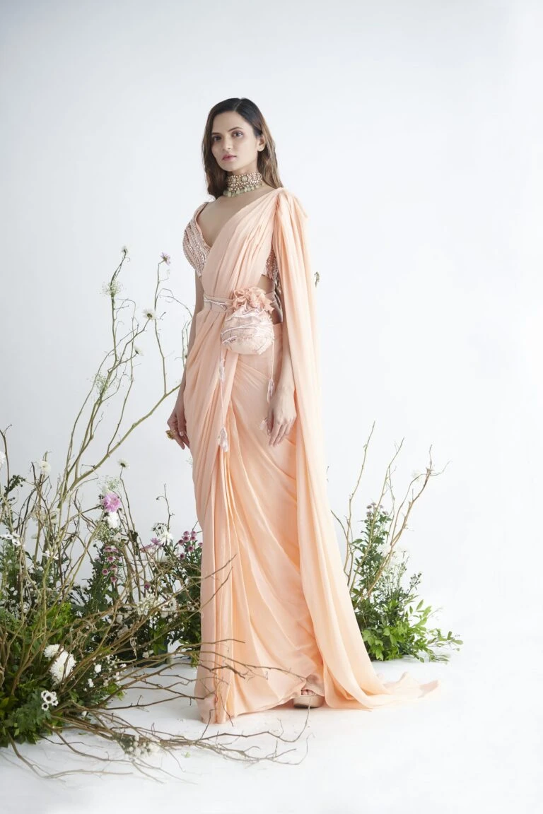 Peach Saree 2 Peach Saree - Image 2