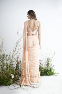 Peach Saree 6 Peach Saree -Lillys Clothing Shop PPC10247 1 scaled 768x1152 1