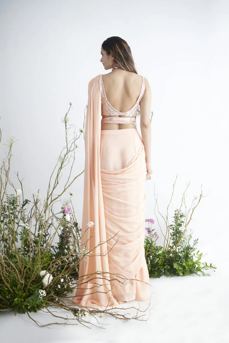 Peach Saree 3 Peach Saree - Image 3