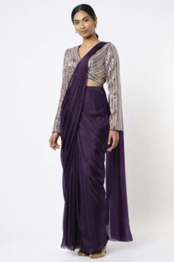 Purple Saree 14 Purple Saree -Lillys Clothing Shop PPTC0322821 600x900 1