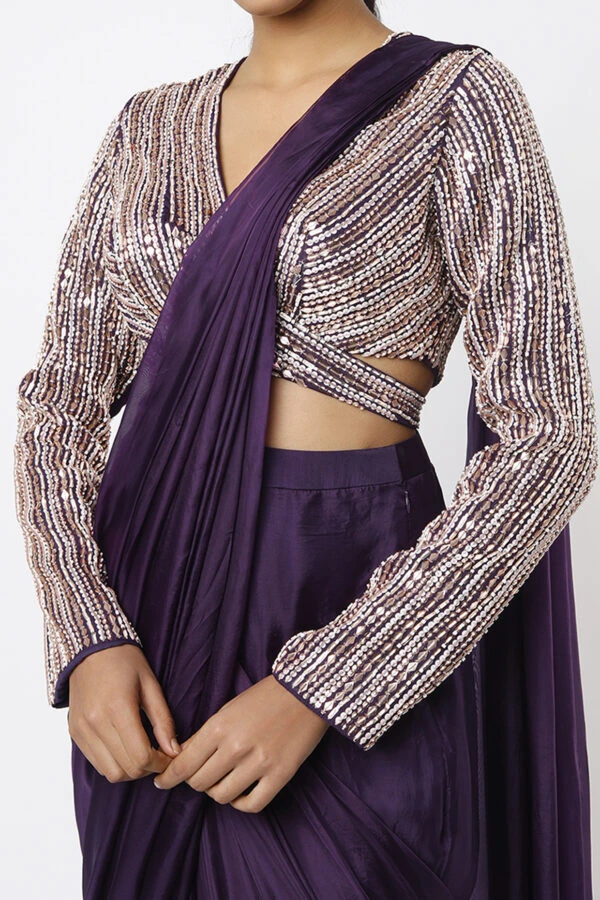 Purple Saree 8 Purple Saree - Image 8