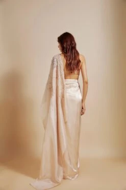 Peach Skirt Saree With Rose Gold Colour Blouse -Lillys Clothing Shop PPTC032414 001 17 b9f5b281 9b2a 4fd1 9f0a fc8e0276a352