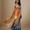 Multi-Colour Ombre Saree With Lilac Blouse -Lillys Clothing Shop PPTC042402 001 8