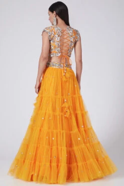 Orange Embroidered Lehenga Set SIZE 8 -Lillys Clothing Shop PSKC062120 2