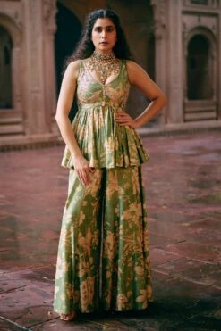 Roop Flip Bird Print Palazzo Set