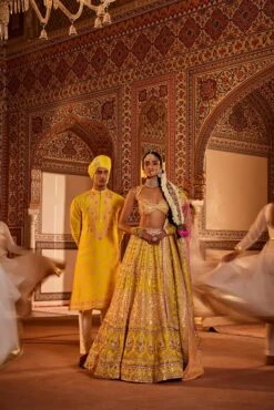 TAVISH - Yellow Printed Kurta Set