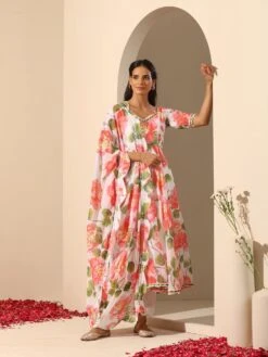 Gul Noor Anarkali Set