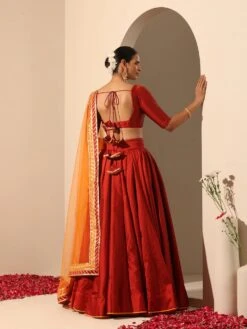 Gul Maroon Lehenga Set -Lillys Clothing Shop R5024