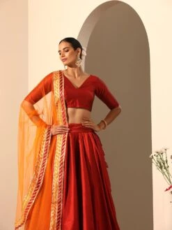 Gul Maroon Lehenga Set -Lillys Clothing Shop R5039