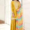 Yellow Embroidered Sharara Set