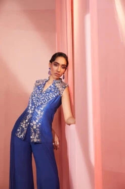 Ink Blue Tassled Jacket And Pant Set -Lillys Clothing Shop SANYAGULATI19 055045copy 700x 362b982b 9c4c 442e af8b 9d8ee67a6230