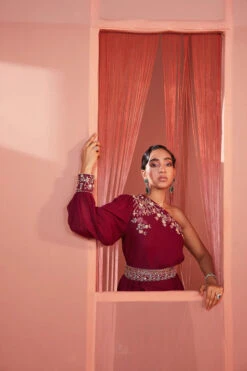 Plum Cape And Sharara Set -Lillys Clothing Shop SANYAGULATI19 055162copy 700x b2fd2af1 d14c 401f aff0 82d2cc957912