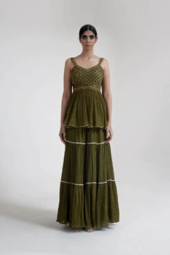 Olive Green Pant Set -Lillys Clothing Shop SARTHAK0365 1000x1500 4bf4190d a0e2 44a3 a0cb a229c0967b65