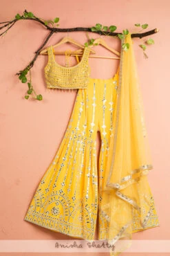 Pineapple Yellow Sharara Set
