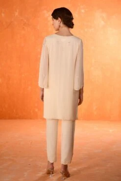 Ivory Bow Co-ord Set -Lillys Clothing Shop SBP1002