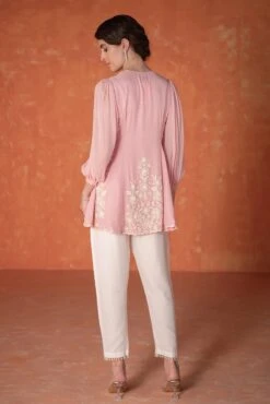 Pink Godet Tunic -Lillys Clothing Shop SBP1374