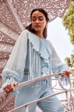 Ice Blue Ruffle Top And Pants Co-Ord Set -Lillys Clothing Shop SG14.07 14 1200x1800 d516e230 53af 4ea7 8f08 708644017779