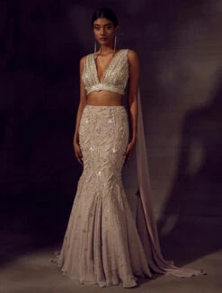 Grey Embellished Blouse & Ruffled Drapes 10 Grey Embellished Blouse & Ruffled Drapes -Lillys Clothing Shop SK PFW23 07E 1200x b2325716 6e29 4525 8ec4 212e10e0c398