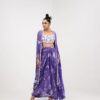 Purple Flora Dhoti Skirt Set 15 Purple Flora Dhoti Skirt Set -Lillys Clothing Shop SUPF02 Juhi Bengani
