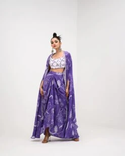 Purple Flora Dhoti Skirt Set -Lillys Clothing Shop SUPF02 Juhi Bengani 6