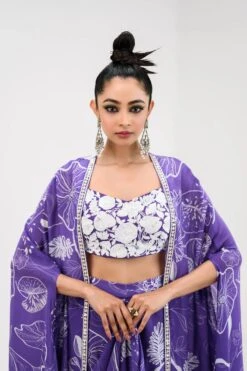 Purple Flora Dhoti Skirt Set -Lillys Clothing Shop SUPF02 Juhi Bengani 7