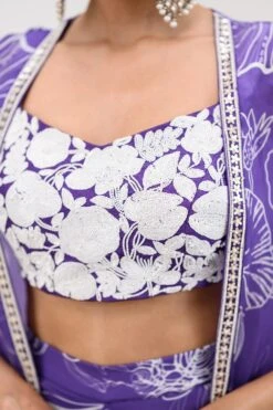 Purple Flora Dhoti Skirt Set -Lillys Clothing Shop SUPF02 Juhi Bengani 8