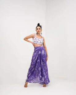Purple Flora Dhoti Skirt Set -Lillys Clothing Shop SUPF02 Juhi Bengani 9