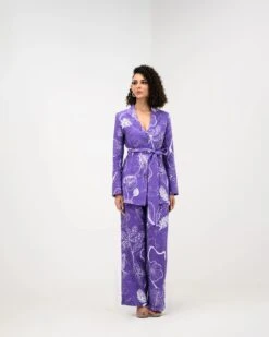 Purple Flora Blazer Pant Set -Lillys Clothing Shop SUPF06 Juhi Bengani 4