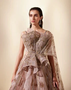 Peachy Cascade Lehenga Set -Lillys Clothing Shop Screenshot2024 05 05at12.16.27AM