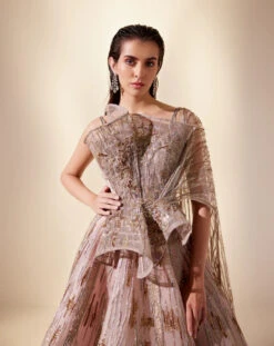 Peachy Cascade Lehenga Set -Lillys Clothing Shop Screenshot2024 05 05at12.16.45AM