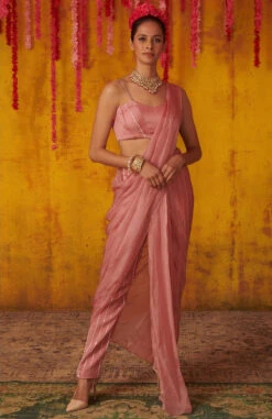 Onion Pink Pant Saree Size 8