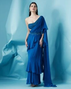The Blue Wave Saree