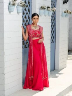 Eva Hot Pink Jacket Pant Set -Lillys Clothing Shop TT 383.4