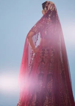 Wine Purple Bridal Lehenga With Heavy Embroidery -Lillys Clothing Shop Untitled 948