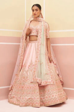 Copy Of Pink Raw Silk Lehnga Set