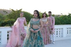 Green Organza Floral Lehenga Set -Lillys Clothing Shop UntitledSession0025