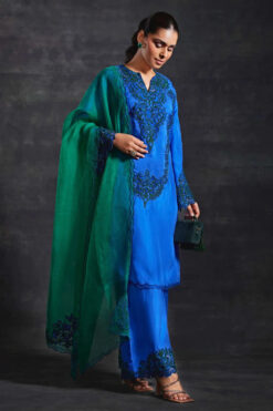 Advika Blue Kurta & Pants Set