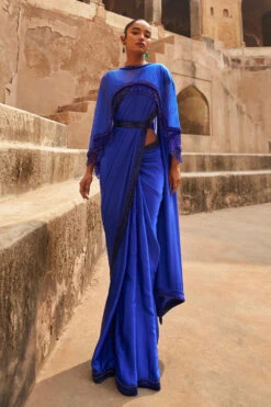 Sapphire Serenade Saree And Cape Set -Lillys Clothing Shop Untitleddesign 2023 12 08T153553.347
