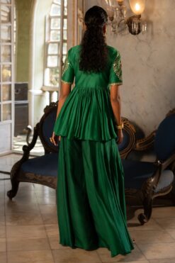 Emerald Green Chiniya Silk Peplum Set -Lillys Clothing Shop Upluup Aaina G26 4 1600x 8492b989 9f06 4dc2 ba27 129574b75d57