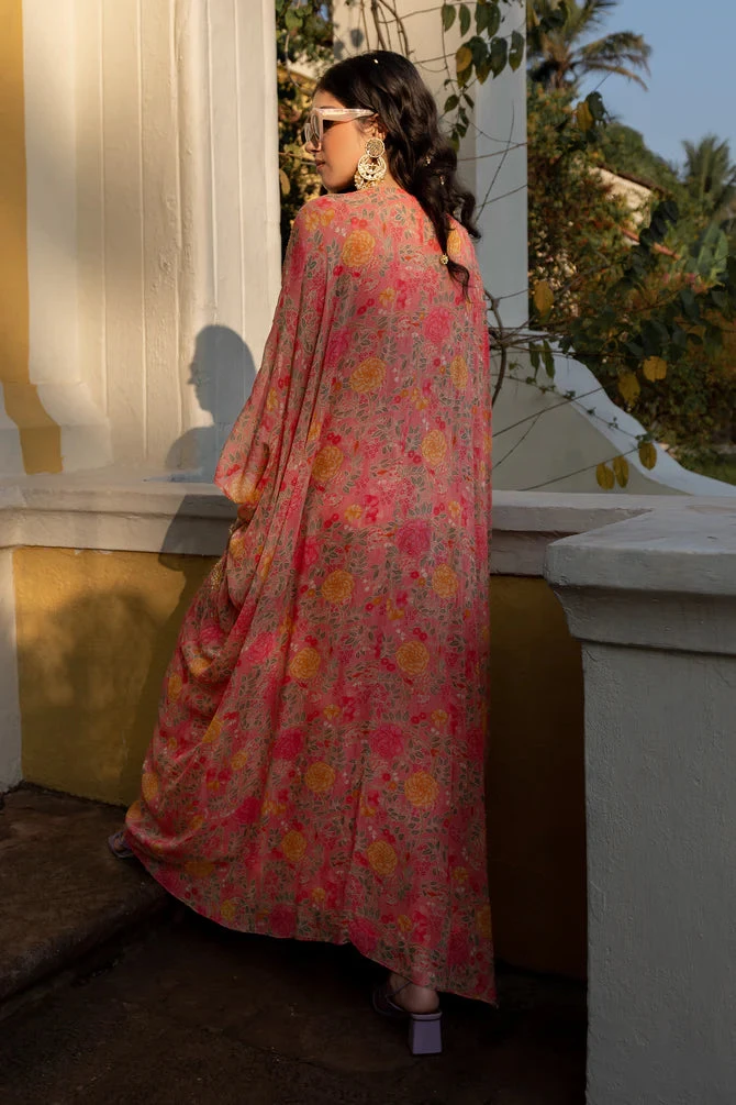 Blooming Floral Embroidered Kaftan 2 Blooming Floral Embroidered Kaftan - Image 2