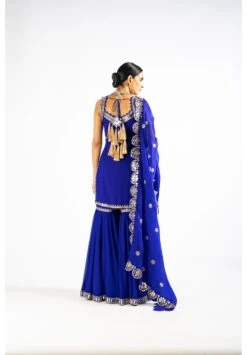 Royal Blue Georgette Sharara -Lillys Clothing Shop VVANI030920226962 1217x1750 1