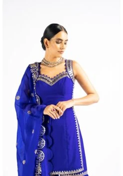 Royal Blue Georgette Sharara -Lillys Clothing Shop VVANI030920226966 1217x1750 1