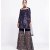 Navy Blue Kurta Sharara Set