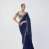 Deep Blue Sequins Scattered Saree Set -Lillys Clothing Shop Vani 07.09.245635 scaled 1