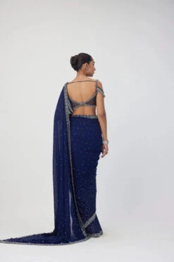 Deep Blue Sequins Scattered Saree Set -Lillys Clothing Shop Vani 07.09.245656 600x900 1