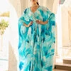 Breezy Blue Petal Printed Kaftan -Lillys Clothing Shop WBLM 04 DR 1050